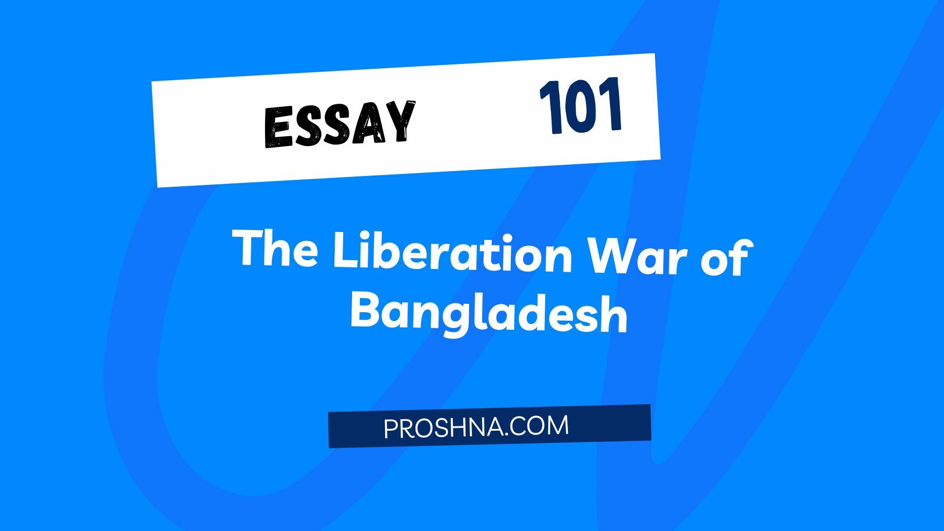 the spirit of liberation war of bangladesh essay